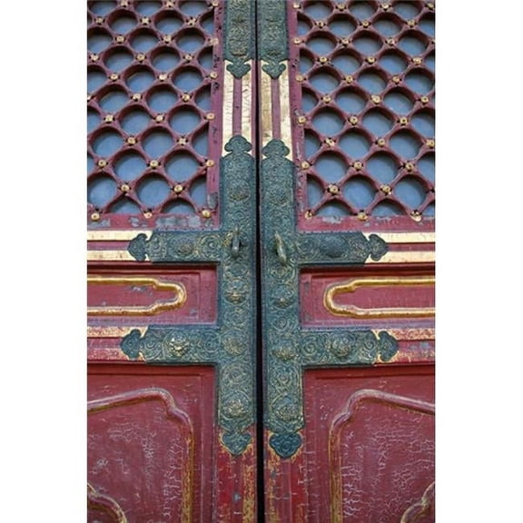Posterazzi PDDAS07WBI0350 Hall of Supreme Harmony-Door Detail the Forbidden City Beijing China Poster Print by Walter Bibikow Danitadelimont