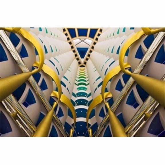 Posterazzi PDDAS44KSU0004 Architectural Details Inside Burj Al Arab Hotel Dubai United Arab Emirates Poster Print by Keren Su