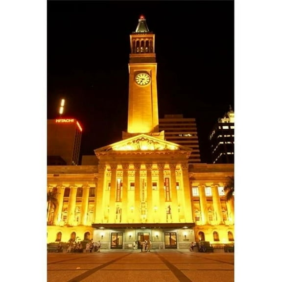 Posterazzi PDDAU01DWA0441 City Hall King George Square Brisbane Queensland Australia Poster Print by David Wall - 17 x 26 in.