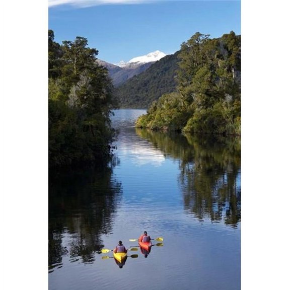Posterazzi PDDAU02DWA1997 Kayaks Moeraki River by Lake Moeraki West Coast South Island New Zealand Print by David Wall