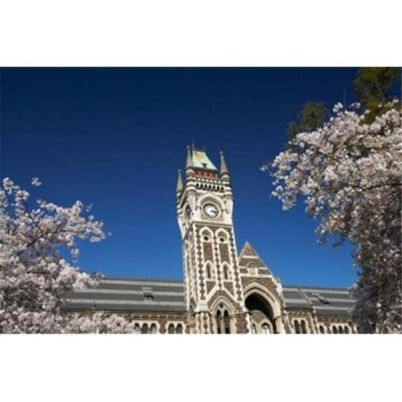Posterazzi PDDAU02DWA4757 Spring Clock Tower Dunedin South Island New Zealand Horizontal Poster Print by David Wall