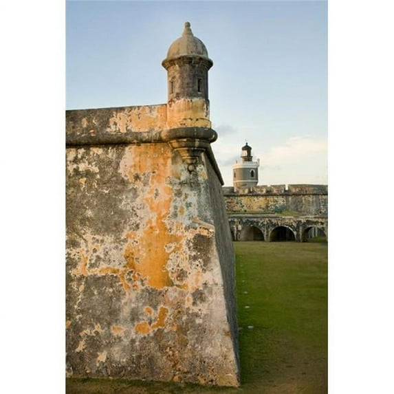 Posterazzi PDDAU02JME0000 Puerto Rico Walls & Turrets of El Morro Fort Poster Print by John & Lisa Merrill - 18 x 26 in.