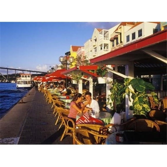 Posterazzi PDDCA12GJO0018 Willemstad Waterfront Curacao Caribbean Poster Print by Greg Johnston - 30 x 23 in.