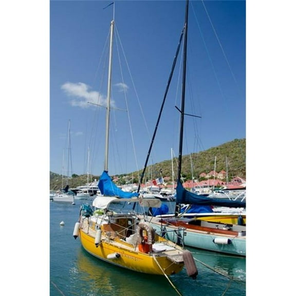 Posterazzi PDDCA29CMI0024 Colorful Boats Gustavia Shell Beach St Barts West Indies Poster Print by Cindy Miller Hopkins