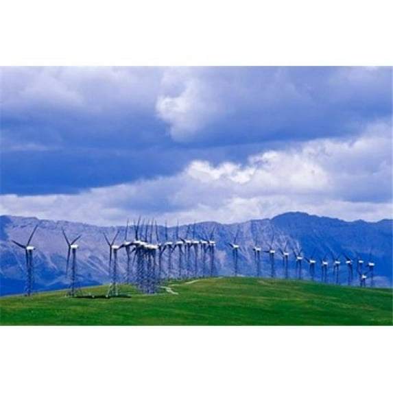 Posterazzi PDDCN01CHA0032 Windmills at Pincher Creek Alberta Canada Poster Print by Chuck Haney - 27 x 18 in.