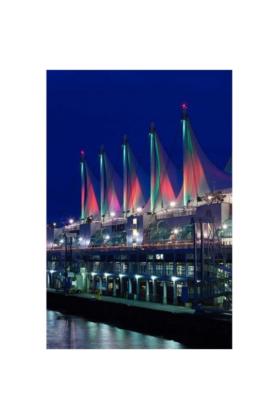 PDDCN02WBI0374 Dawn Canada Place Vancouver British Columbia Canada Poster Print by Walter Bibikow - 19 x 29 in.