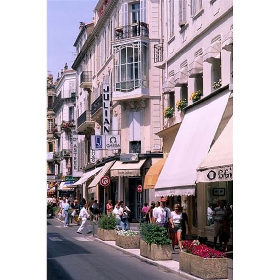 Posterazzi PDDEU09BBA0102 Shopping Scenic Cannes France Poster Print by Bill Bachmann - 19 x 28 in.