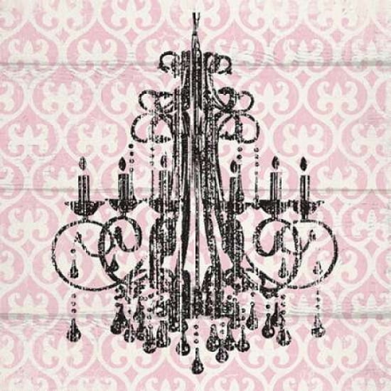 Posterazzi PINK PATTERN CHANDELIER I Canvas Art - Piper Ballantyne (24 x 24)