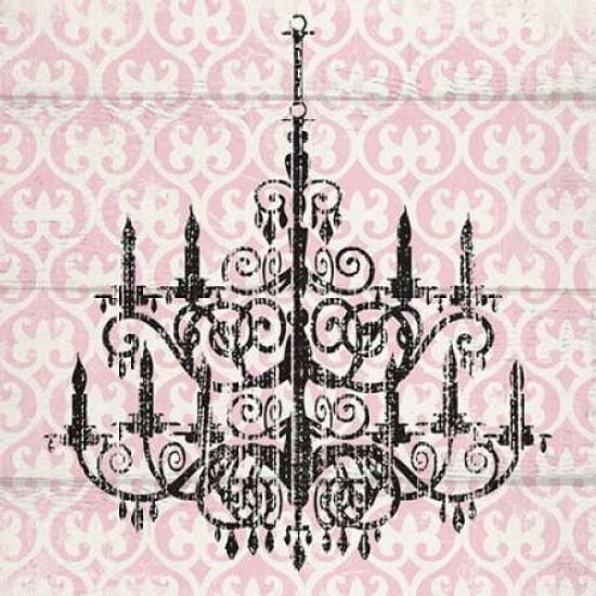 Posterazzi PINK PATTERN CHANDELIER II Canvas Art - Piper Ballantyne (24 x 24)