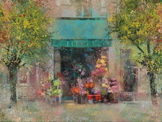 Posterazzi PROVENCE FLOWER SHOP Canvas Art - Eric Yang (22 x 28)