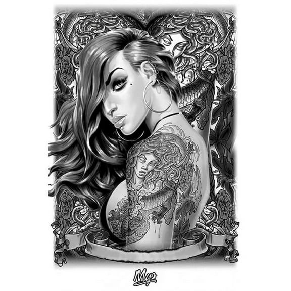 Posterazzi PYRPP33223 Mya - Tattoo Poster Print - 24 x 36 in.