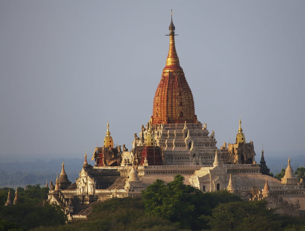Posterazzi Pagoda in Bagan Upper Burma Myanmar Canvas Art - Chris Caldicott Design Pics (34 x 26)