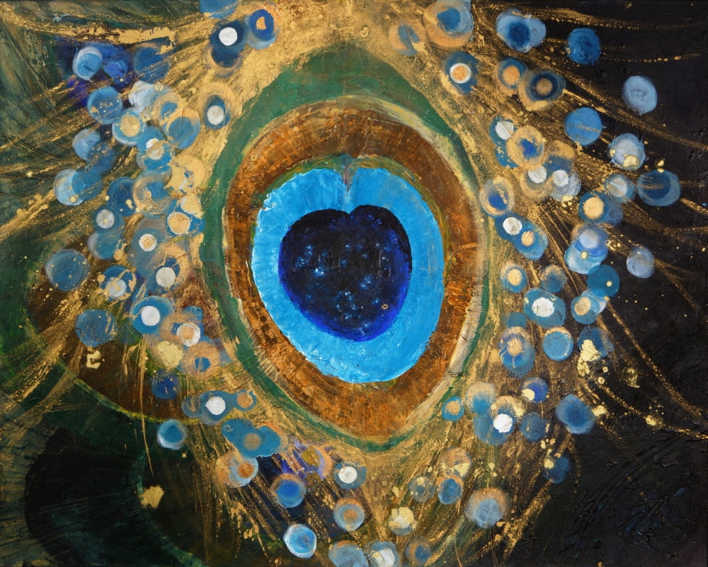 Posterazzi Painting resembling a peacock feather Canvas Art - Tara Thelen Design Pics (34 x 26)
