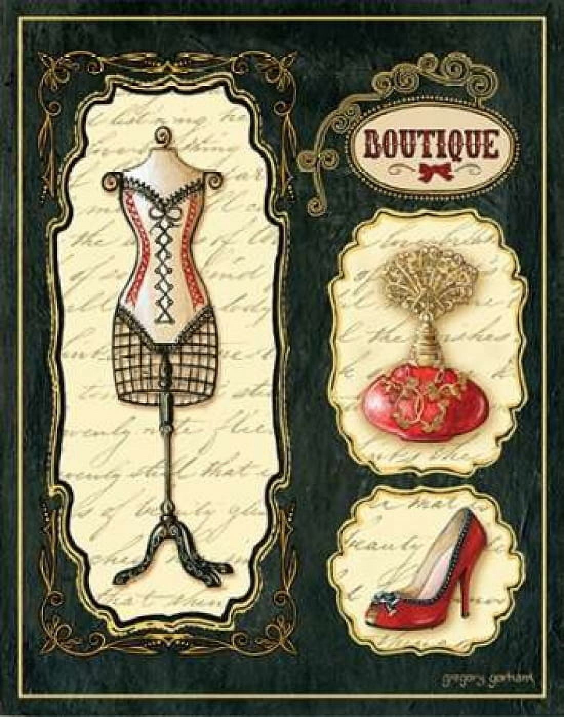Posterazzi Paris Boutique En Rouge I Canvas Art - Gregory Gorham (22 x 28)