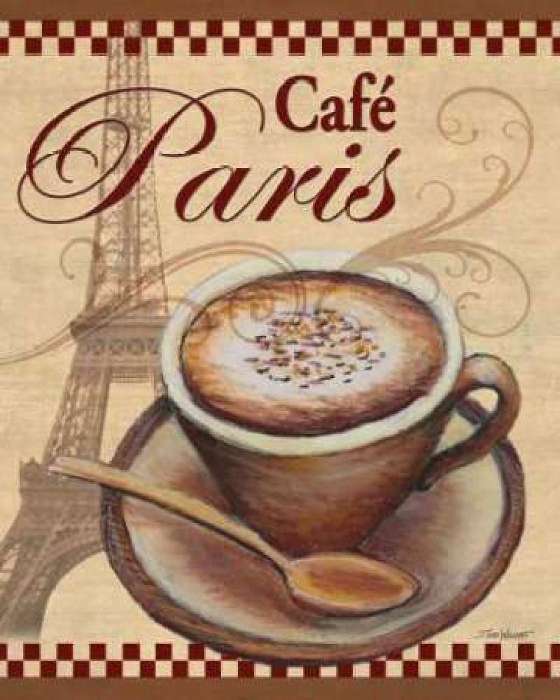 Posterazzi Paris Cafe Canvas Art - Todd Williams (22 x 28)