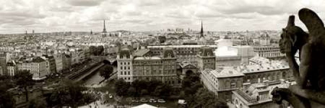 Posterazzi Paris Panorama Canvas Art - Vadim Ratsenskiy (12 x 36)