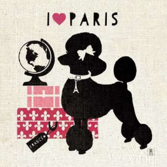 Posterazzi Paris Pooch Canvas Art - Studio Mousseau (24 x 24)