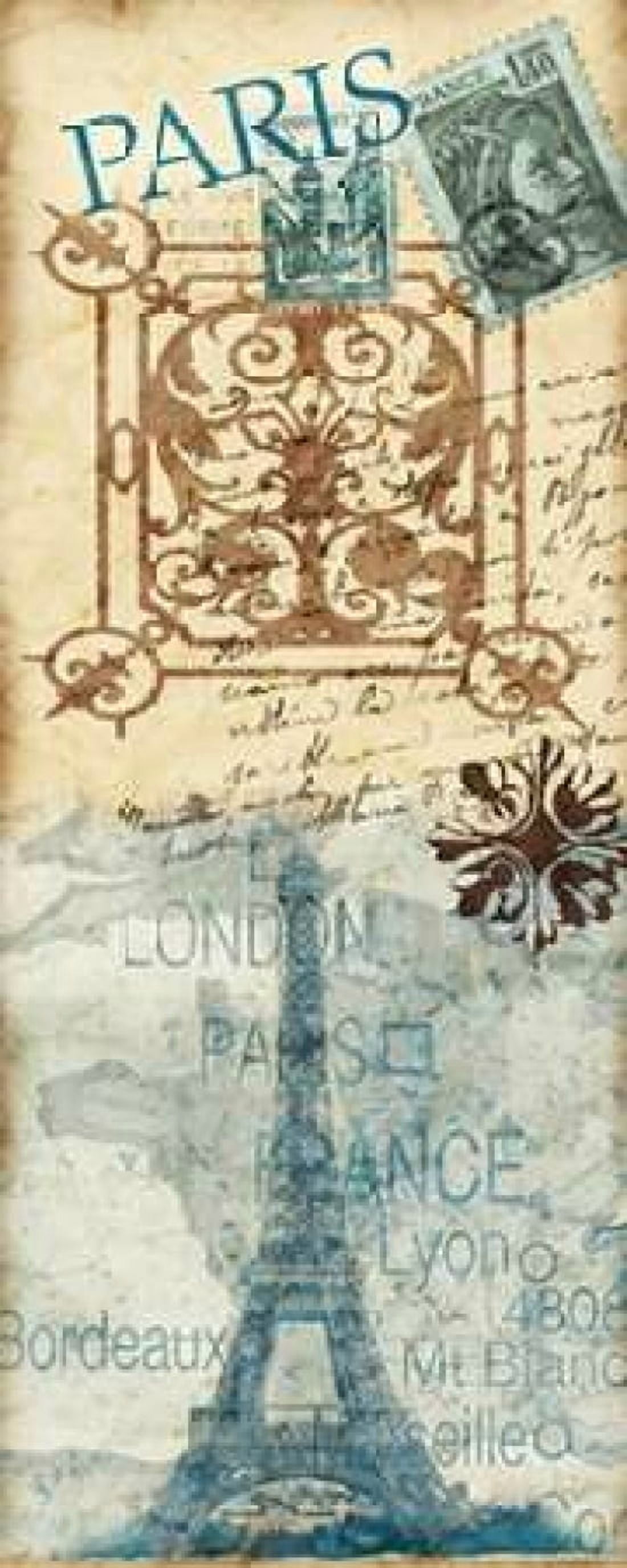 Posterazzi Paris Postage Canvas Art - Nicholas Biscardi (24 x 48)