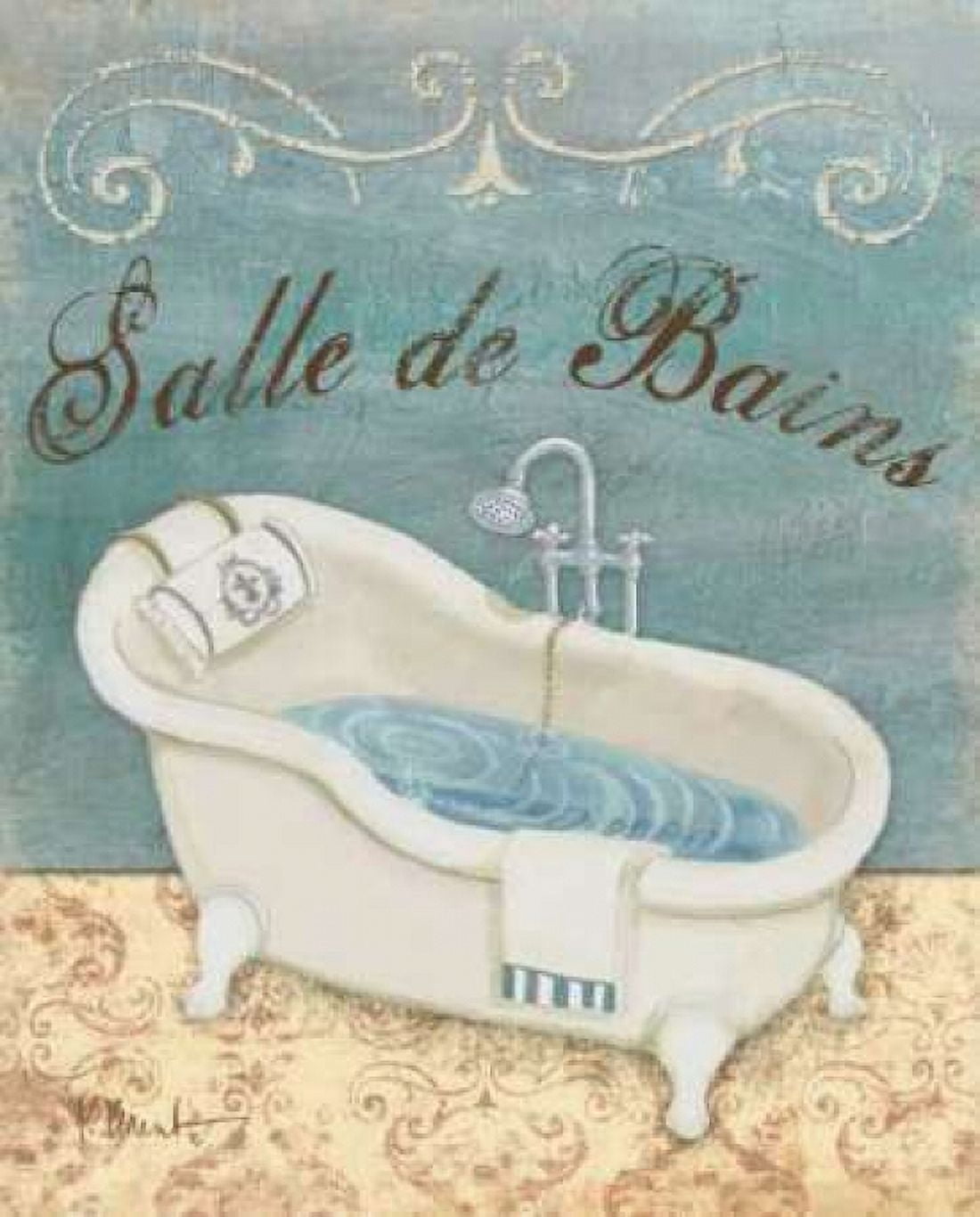 Posterazzi Parisian Bath I Canvas Art - Paul Brent (20 x 24)