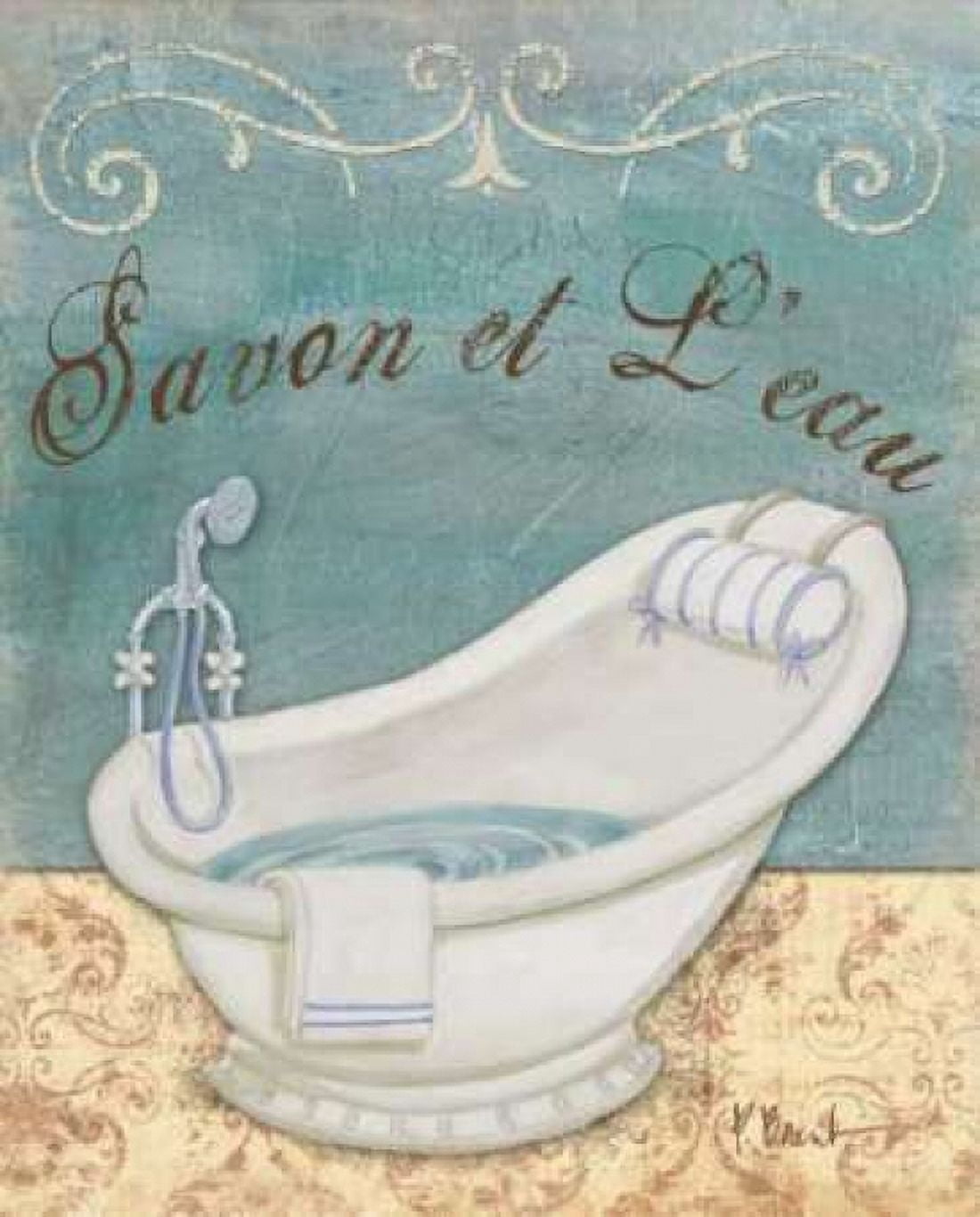 Posterazzi Parisian Bath II Canvas Art - Paul Brent (20 x 24)