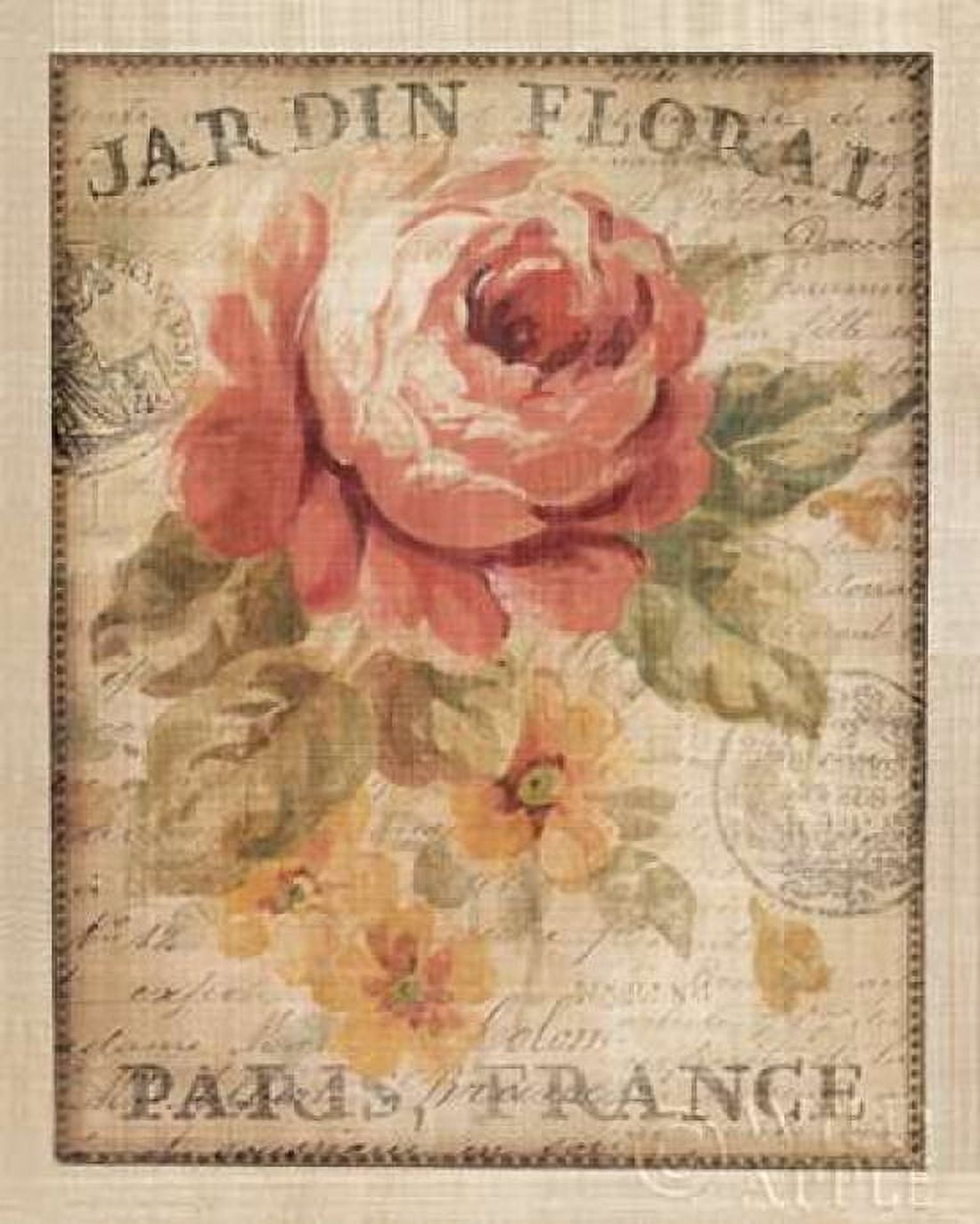 Posterazzi Parisian Flowers II Canvas Art - Danhui Nai (24 x 30)