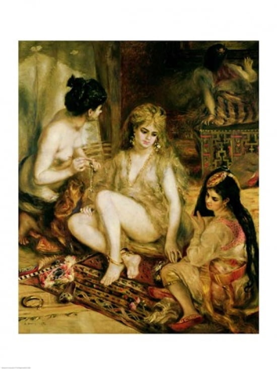 Posterazzi Parisian women dressed as Algerians 1872 Canvas Art - Pierre-Auguste Renoir (24 x 36)