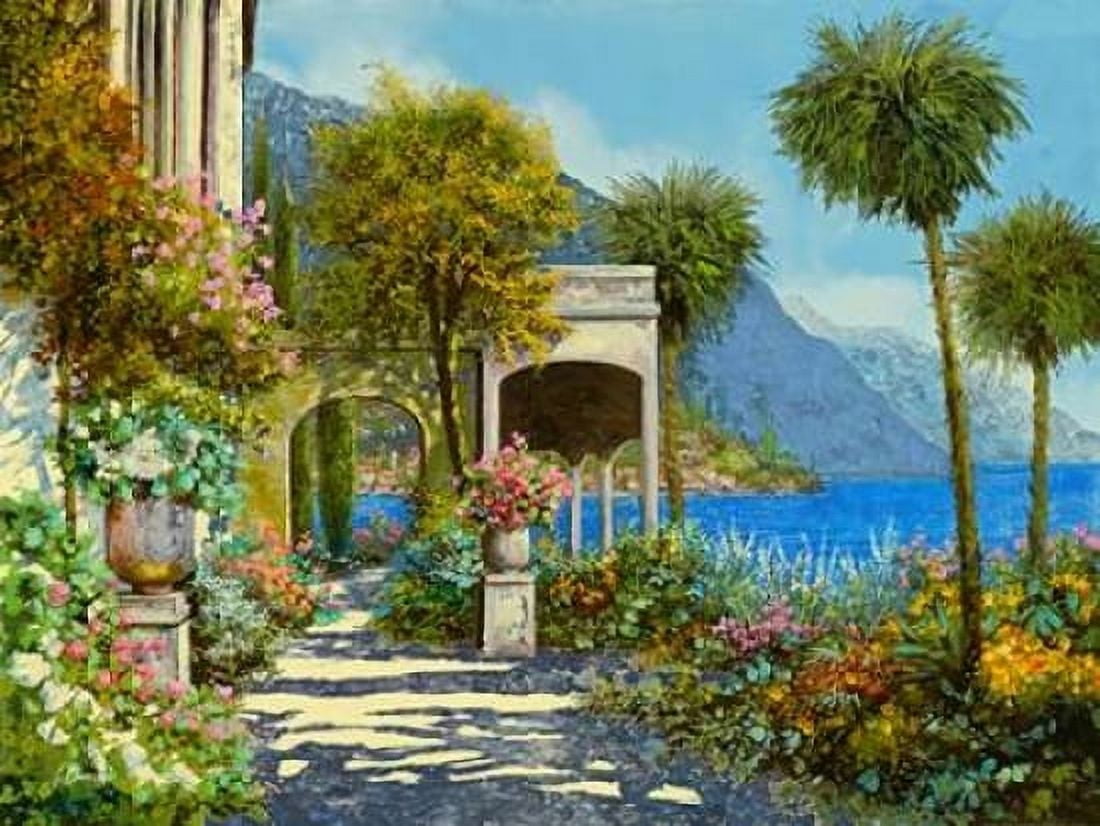 Posterazzi Passeggiata al Lago Canvas Art - Guido Borelli (18 x 24)