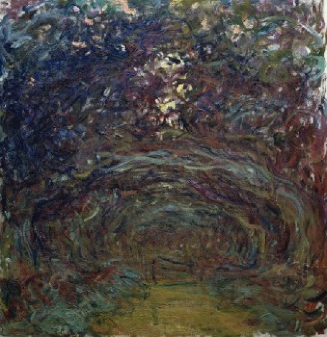 Posterazzi A Path in the Rose Garden at Giverny (L Alle de Rosiers a Giverny) Claude Monet (1840-1926French) Musee Marmottan Paris France Canvas Art - Claude Monet (24 x 36)