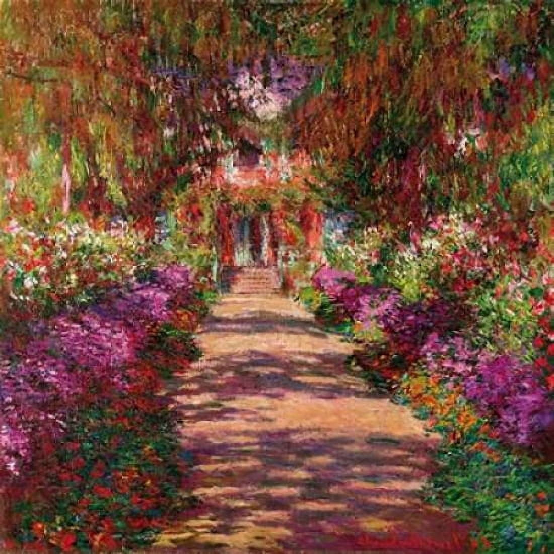 Posterazzi Path in Monets Garden Giverny Canvas Art - Claude Monet (24 x 24)