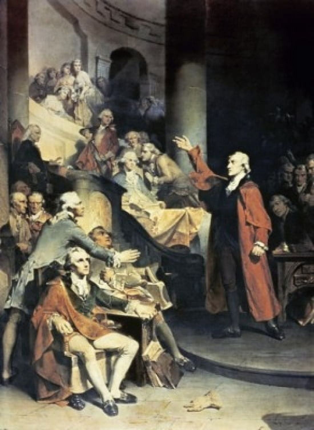 Posterazzi Patrick Henry Addressing the House of Burgesses Peter Frederick Rothermel (1817-1895 American) Canvas Art - Peter Frederick Rothermel (24 x 36)