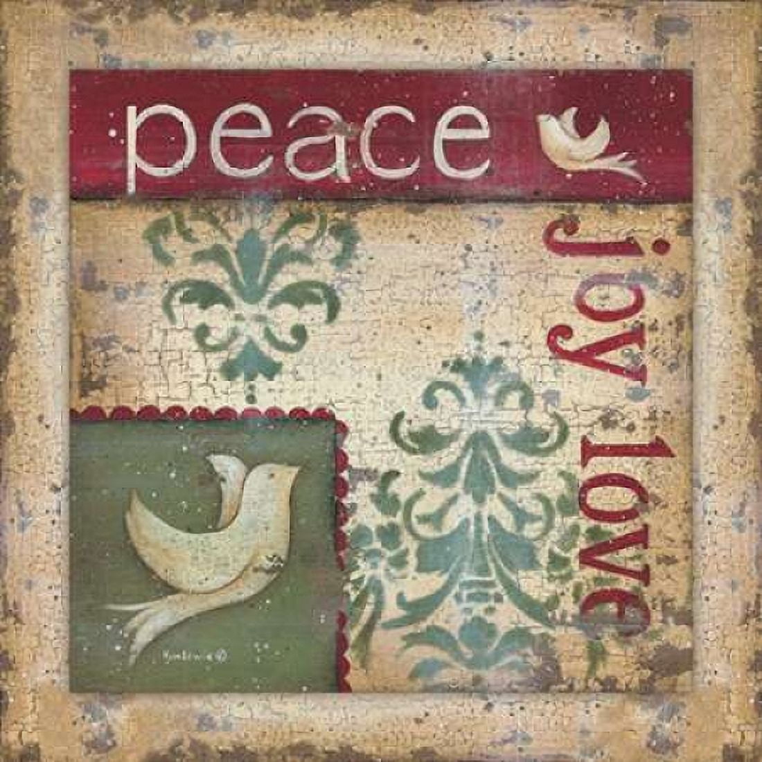 Posterazzi Peace-Joy-Love Canvas Art - Kim Lewis (24 x 24)