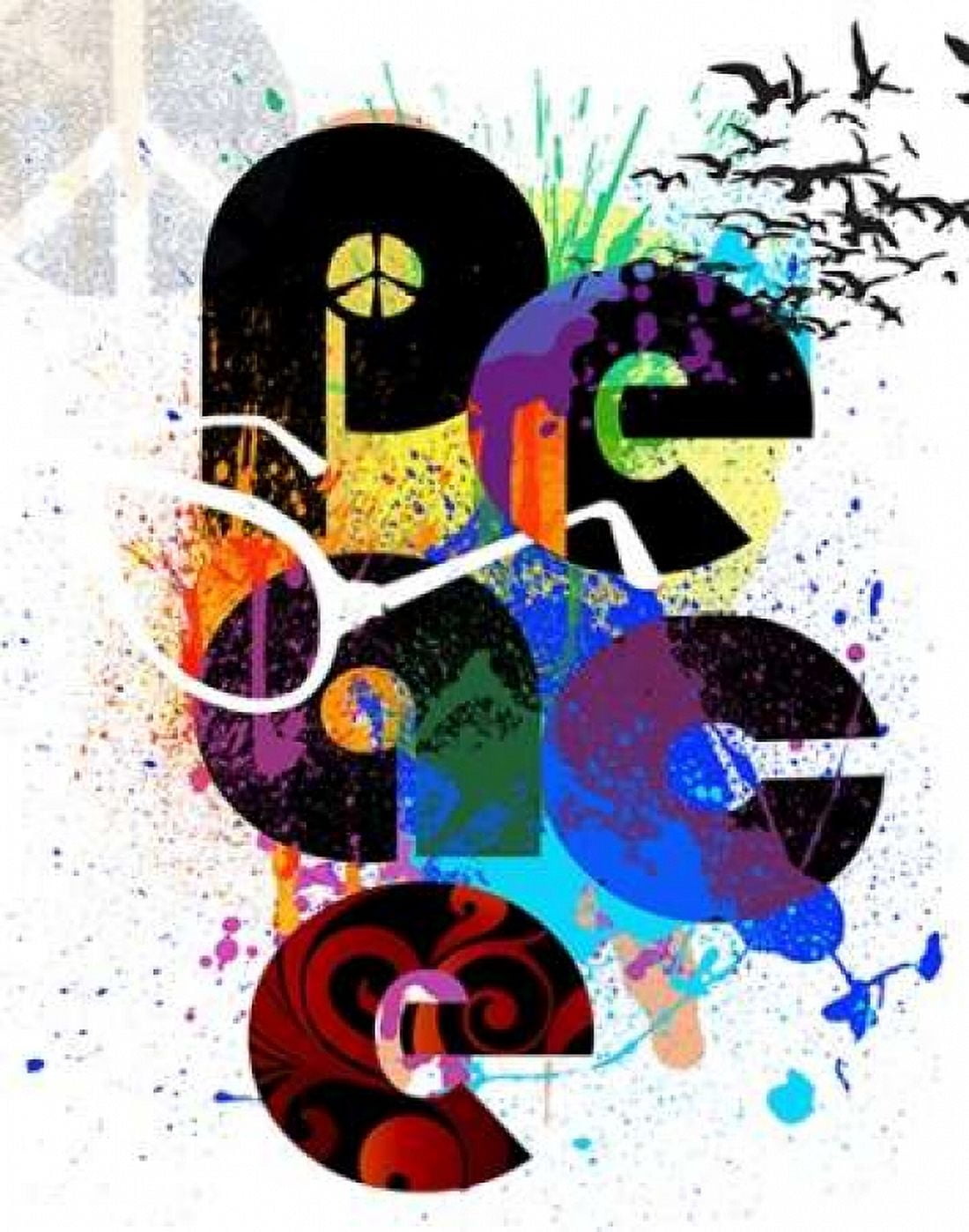 Posterazzi Peace Love Happiness Canvas Art - Jim Baldwin (22 x 28)