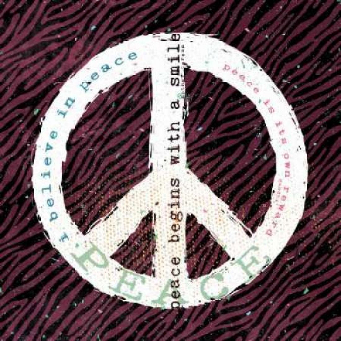 Posterazzi Peace Smile Zebra Canvas Art - Stephanie Marrott (24 x 24)