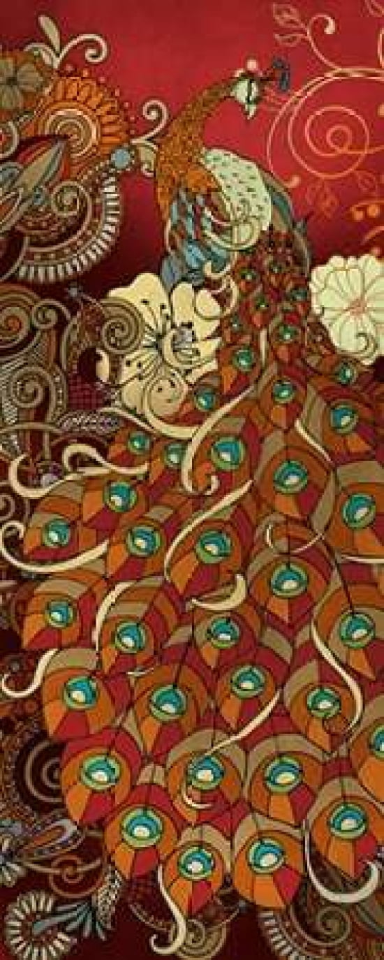 Posterazzi Peacock I Canvas Art - Conrad Knutsen (24 x 48)
