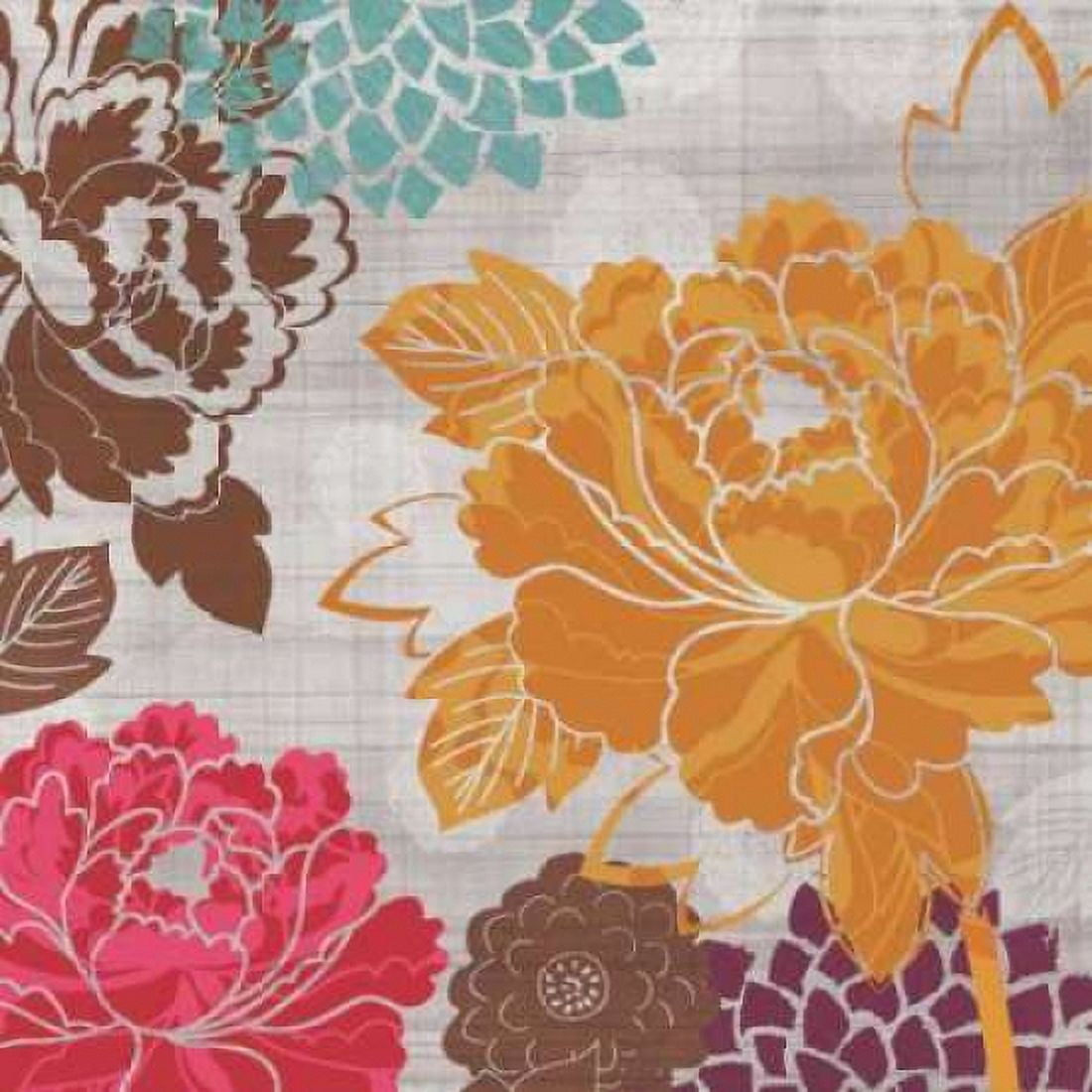 Posterazzi Peony Patterns II Canvas Art - Tandi Venter (24 x 24)