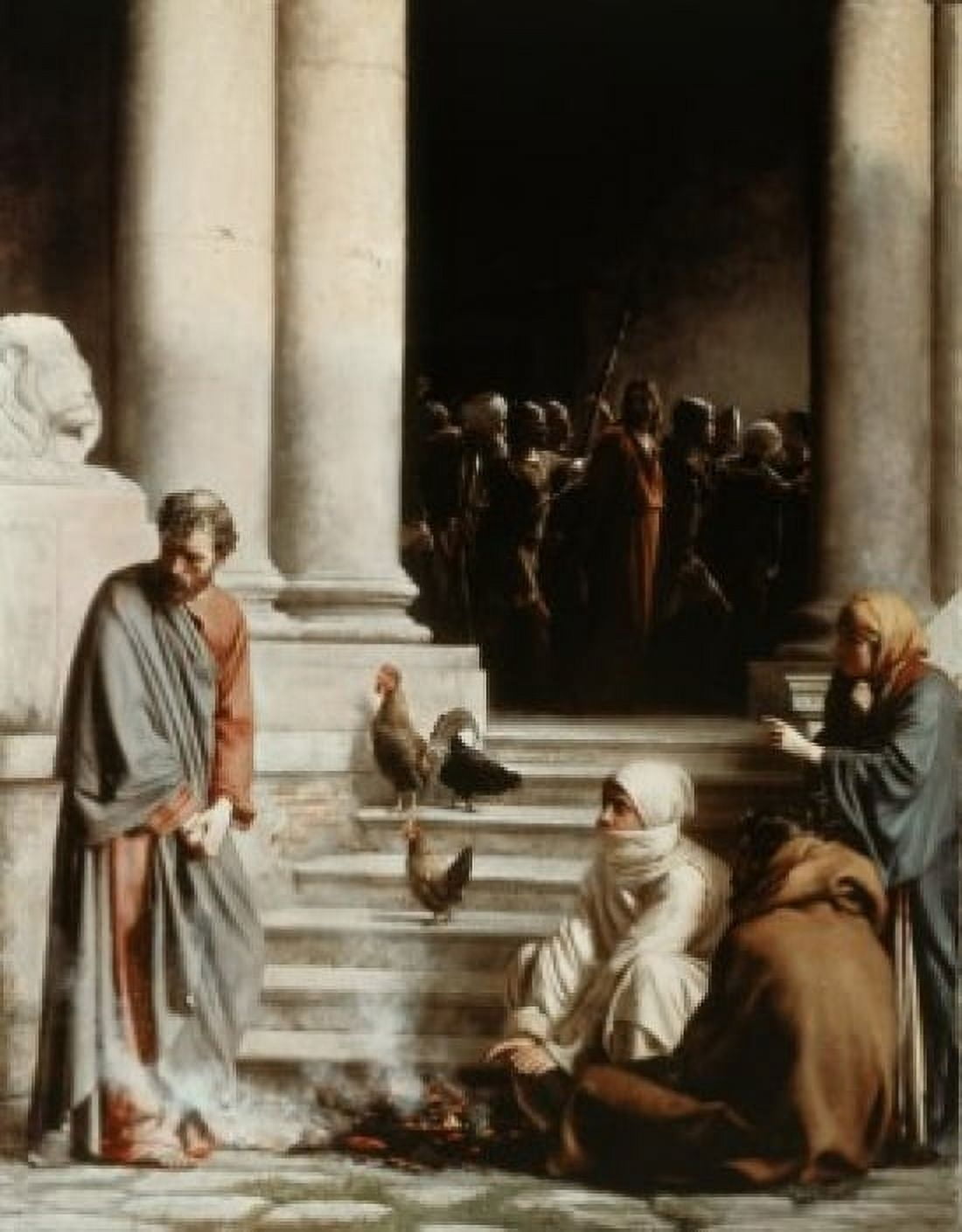 Posterazzi Peters Denial Carl Heinrich Bloch (1834-1890 Danish) National History Museum Frederiksborg Castle Denmark Canvas Art - Carl Heinrich Bloch (24 x 36)