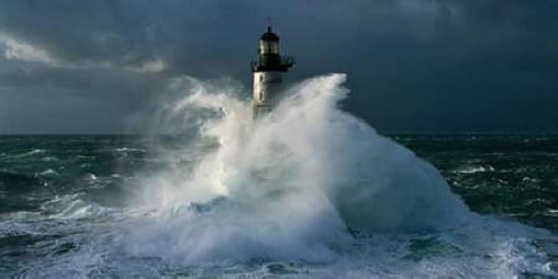 Posterazzi Phare d Ar-Men Canvas Art - Jean Guichard (10 x 20)