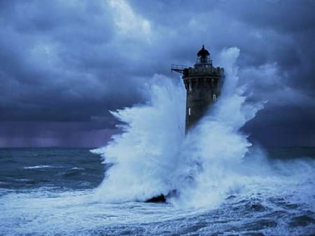 Posterazzi Phare du Four Bretagne Canvas Art - Jean Guichard (22 x 28)