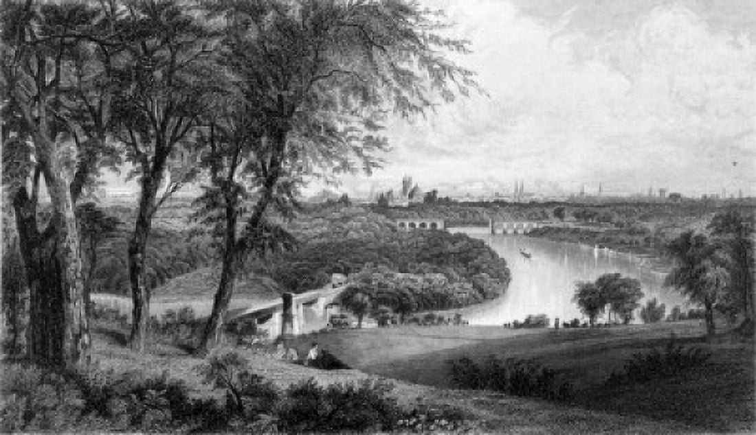 Posterazzi Philadelphia from Belmont 1873 Artist Unknown Canvas Art - (24 x 36)
