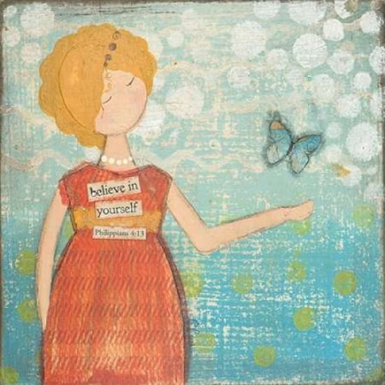 Posterazzi Phillippians 4-13 Canvas Art - Cassandra Cushman (24 x 24)