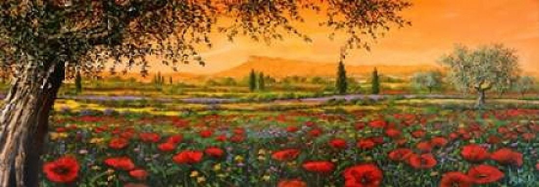 Posterazzi Pianura in fiore Canvas Art - Tebo Marzari (10 x 20)