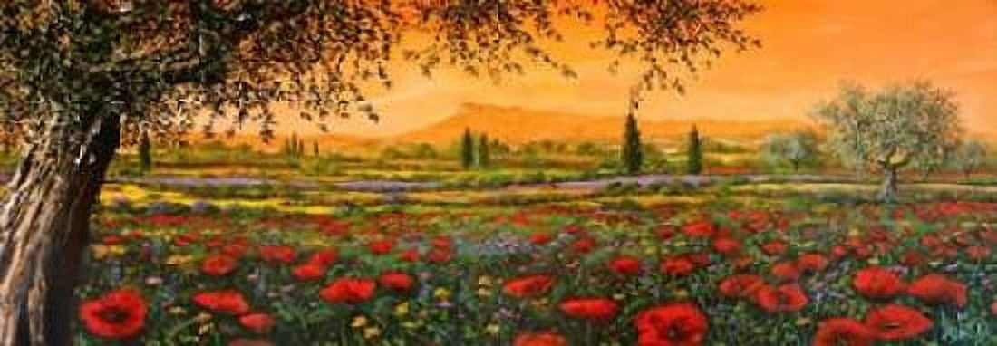 Posterazzi Pianura in fiore Canvas Art - Tebo Marzari (24 x 48)