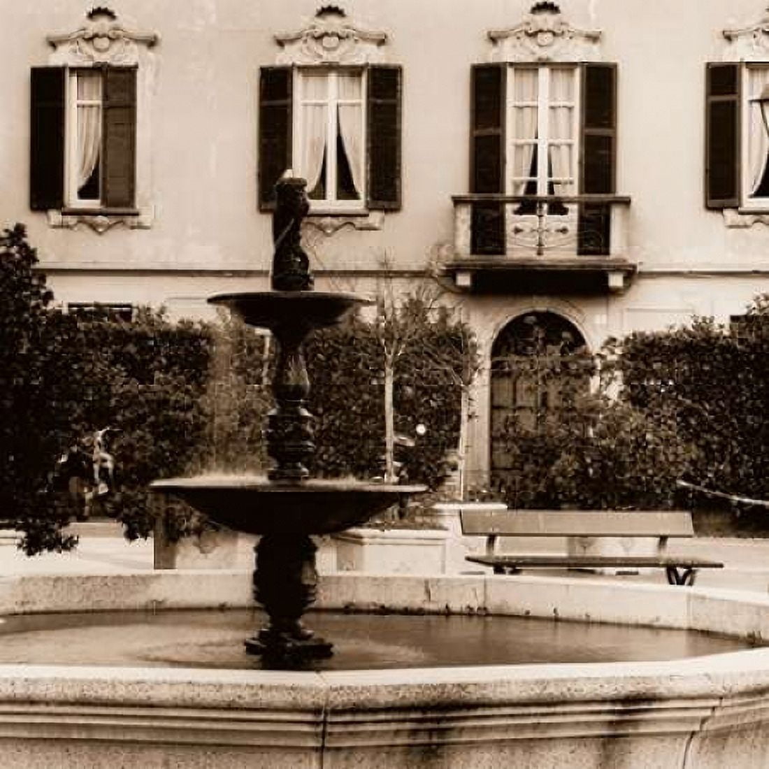Posterazzi Piazza Lombardy Canvas Art - Alan Blaustein (24 x 24)