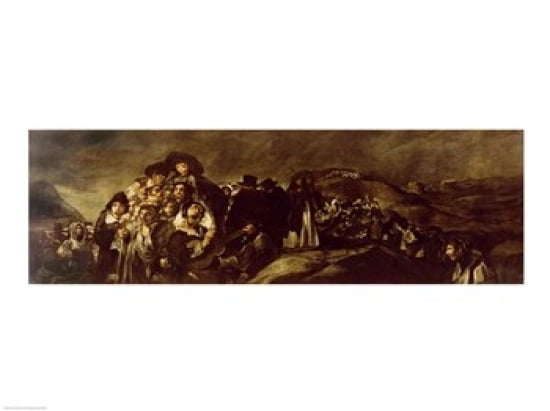 Posterazzi Pilgrimage to San Isidros Fountain Canvas Art - Francisco De Goya (36 x 24)