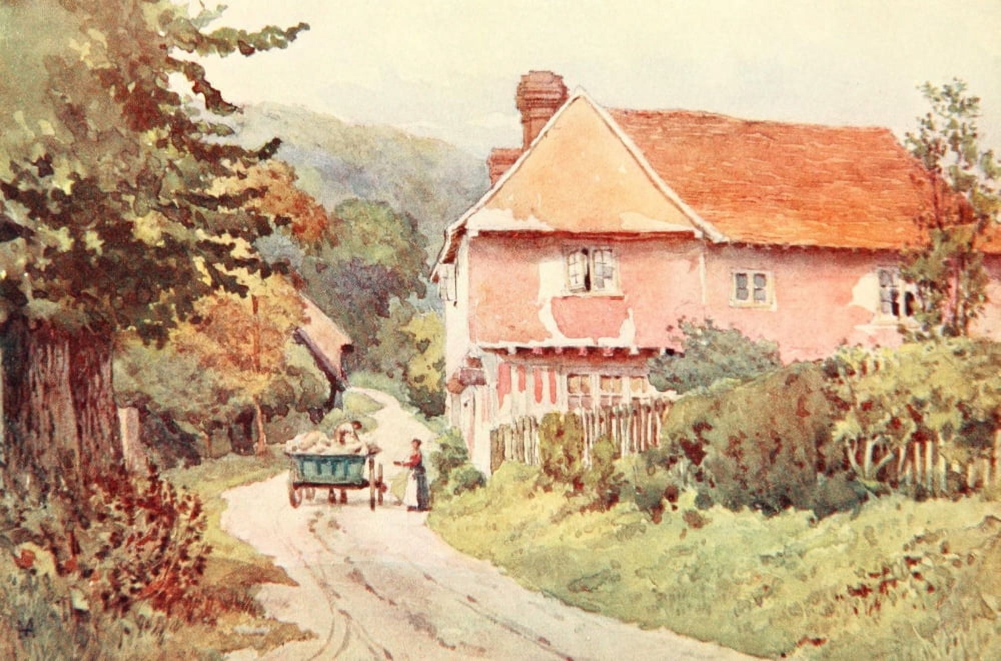 Posterazzi Pilgrims Way Cottage at Boarley nr Boxley Canvas Art - AH Hallam Murray (24 x 36)