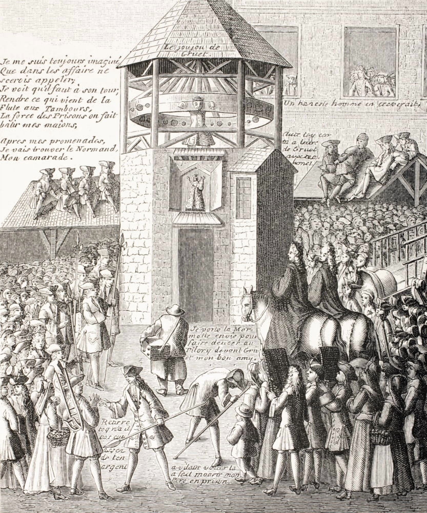 Posterazzi A Pillory In Paris In The 18Th Century From Xviii Siecle Institutions Usages Et Costumes Published Paris 1875 Canvas Art - Ken Welsh Design Pics (26 x 32)