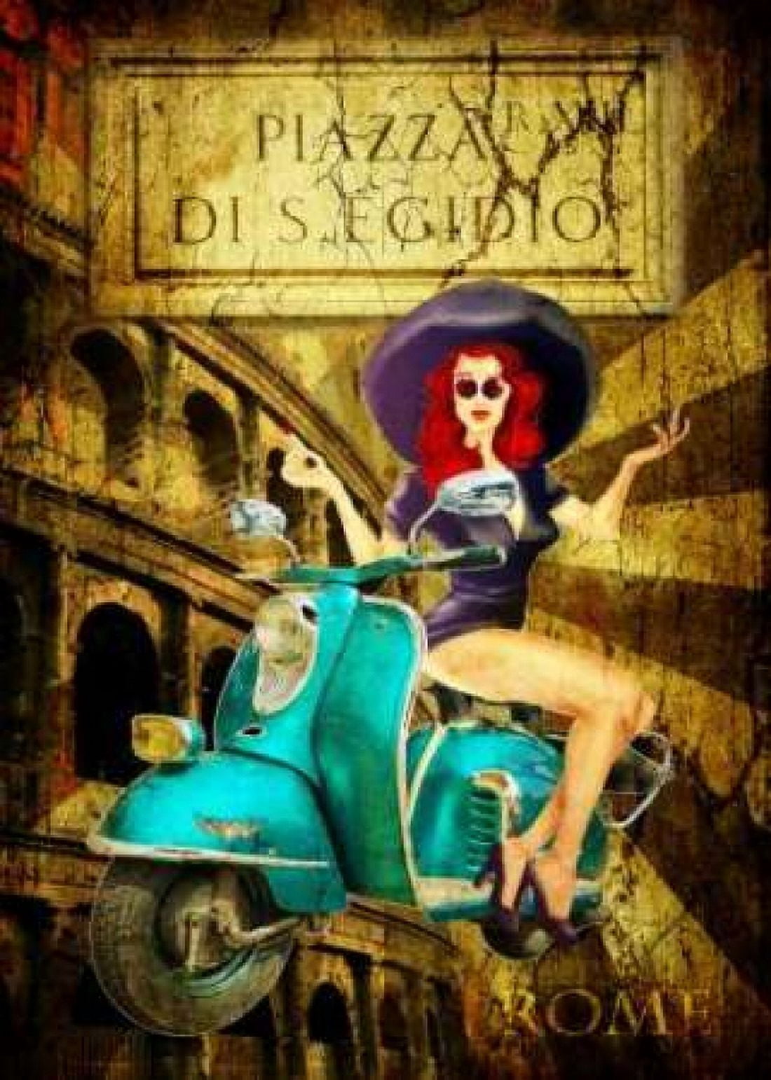Posterazzi Pin Up Rome Canvas Art - Bresso Sola (18 x 24)