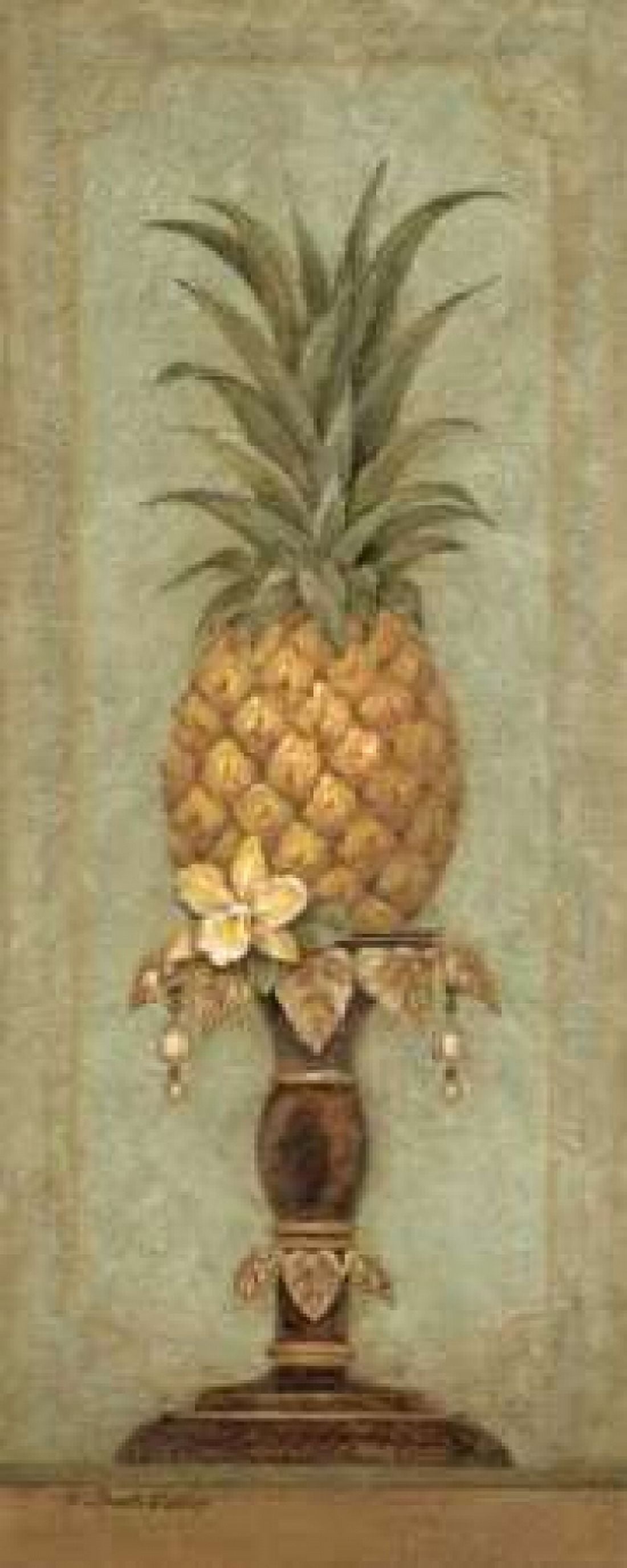 Posterazzi Pineapple and Pearls II Canvas Art - Pamela Gladding (24 x 48)