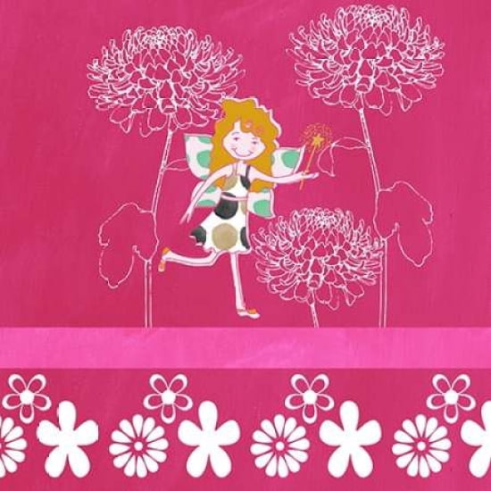 Posterazzi Pink with Fairy Canvas Art - Linda Woods (24 x 24)