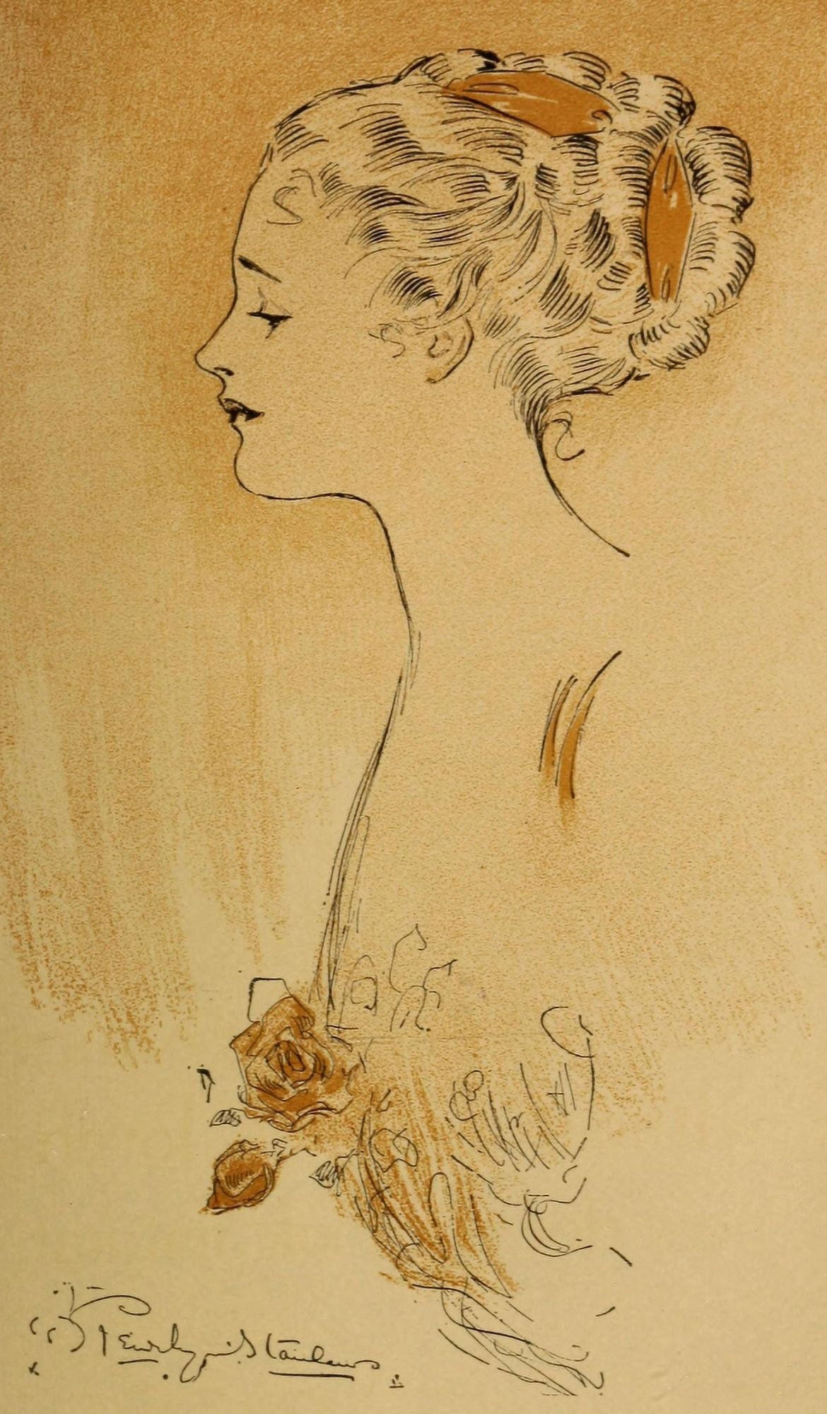 Posterazzi Pippins & peaches 1909 Study of a woman Canvas Art - Penrhyn Stanlaws (24 x 36)